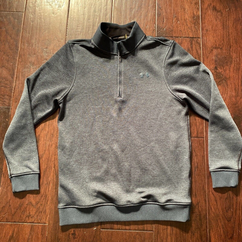 Under Armour Storm Fleece Mens Small Green Sweater 1/4 Zip Pullover S